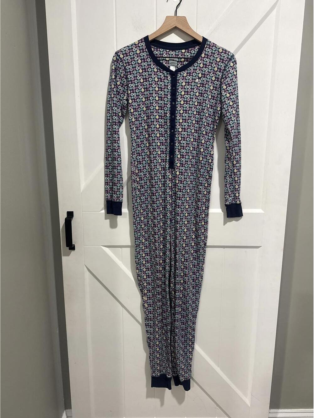 Jane & Bleecker Women's Long Sleeve One-Piece Pajamas, XS